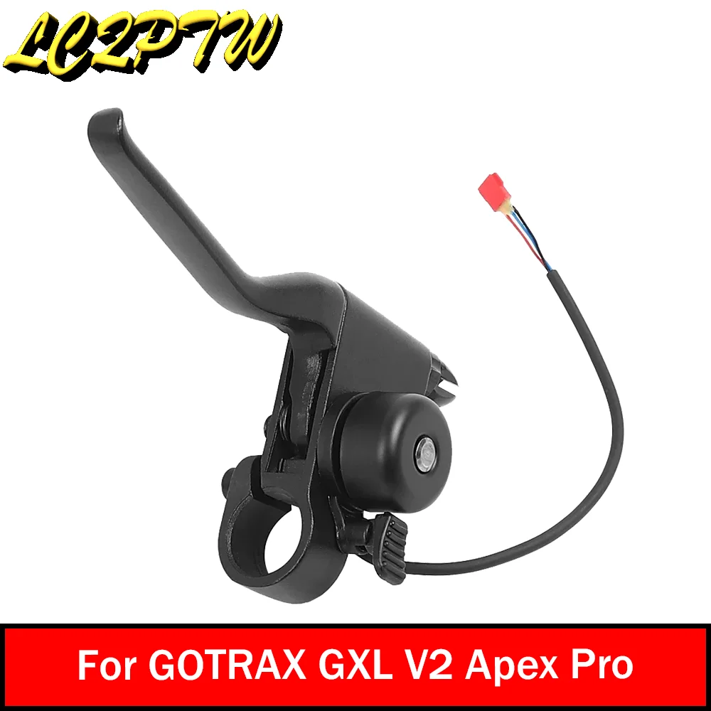 For GOTRAX GXL V2 Apex Pro XL Rival XR XR Elite XR Ultra Anti-Slip Left Brake Handle Lever with Bell E-Scooter Brake Accessories