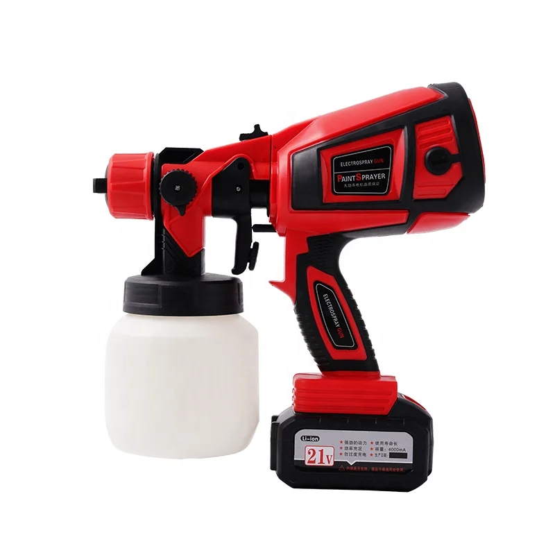 Cordless Portable Electric High Pressure Spray Paint Gun Plastic 6 Month 32000min Hot Sale Affordable Even Spraying 800ml 550W