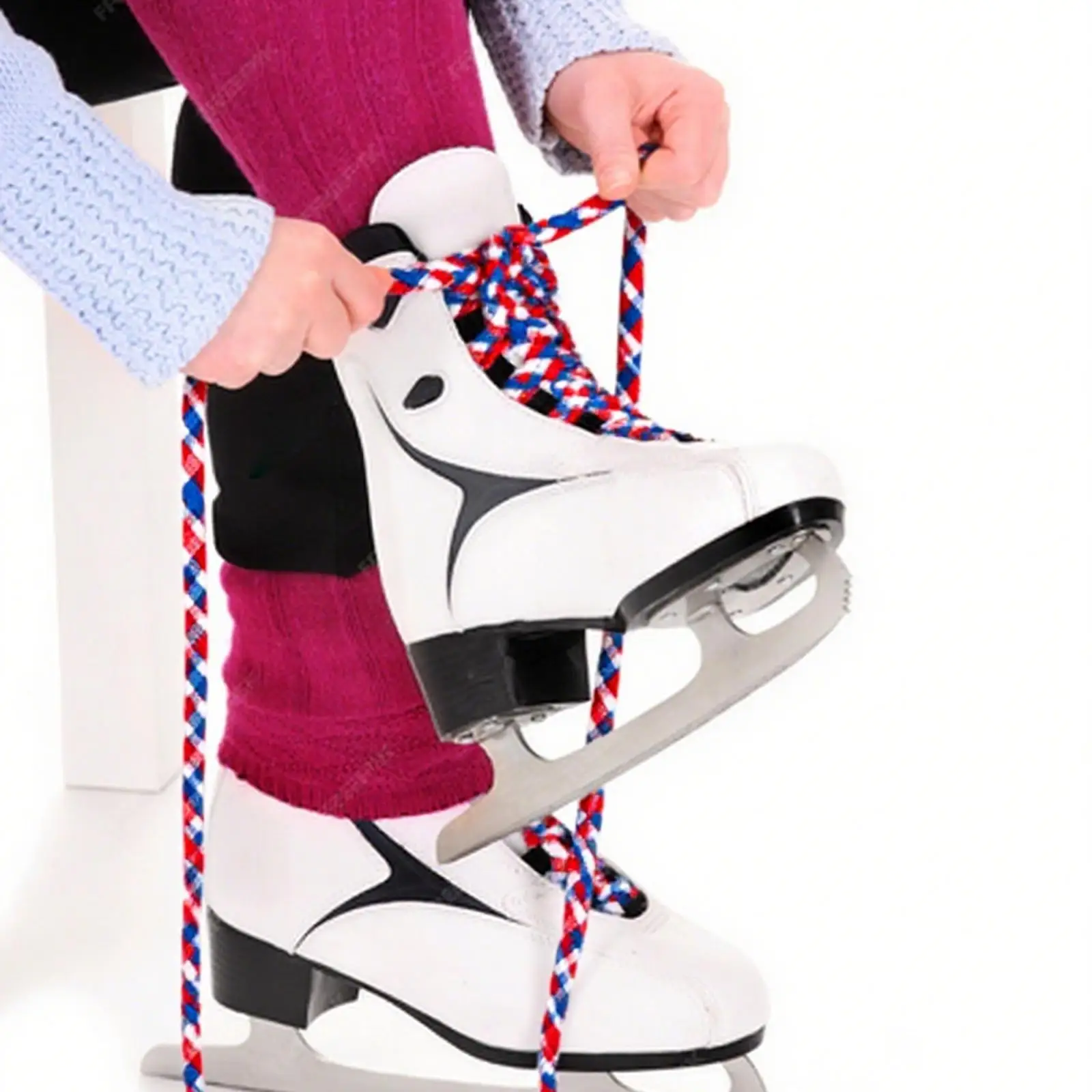 ホッケーウェックススケート靴紐 カラフルなギア 実用的 スタイリッシュなワックスホッケーレース 防水 スポーツ用 子供 大人用