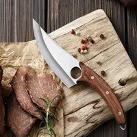Boning Knife Meat Cutting Fruit Knives Wooden Handle Hnadmade Forge Knife Multifunctional Kitchen Knife with Knife Cover