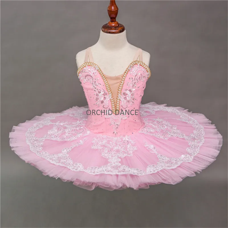 New Coming Cheap Custom Size Custom Color Performance Dance Kids Girls Wear 7 Layers Pre-professional Light Pink Ballet Tutu