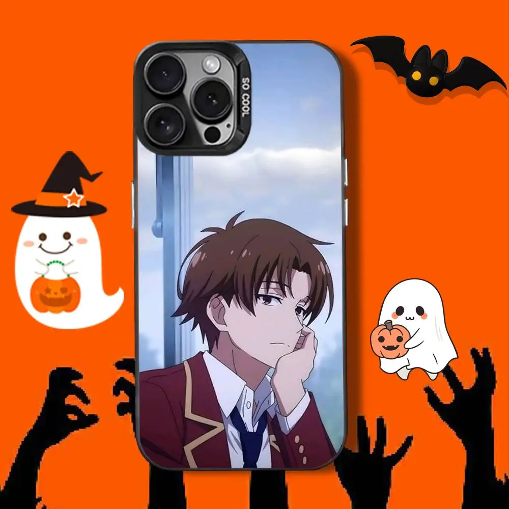 Classroom Of T-The Elite-es Funda de teléfono para iPhone 16,12,13,17,15,1,11,Mini,Pro,SE,XS,MAX,Funda de silicona negra mate