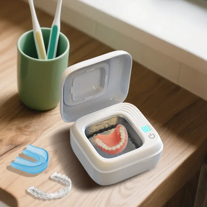 OEMWireless Braces Cleaning Machine Ultrasonic Denture Cleaning Holder Cross-border New Large Capacity Charging Cleaning Machine