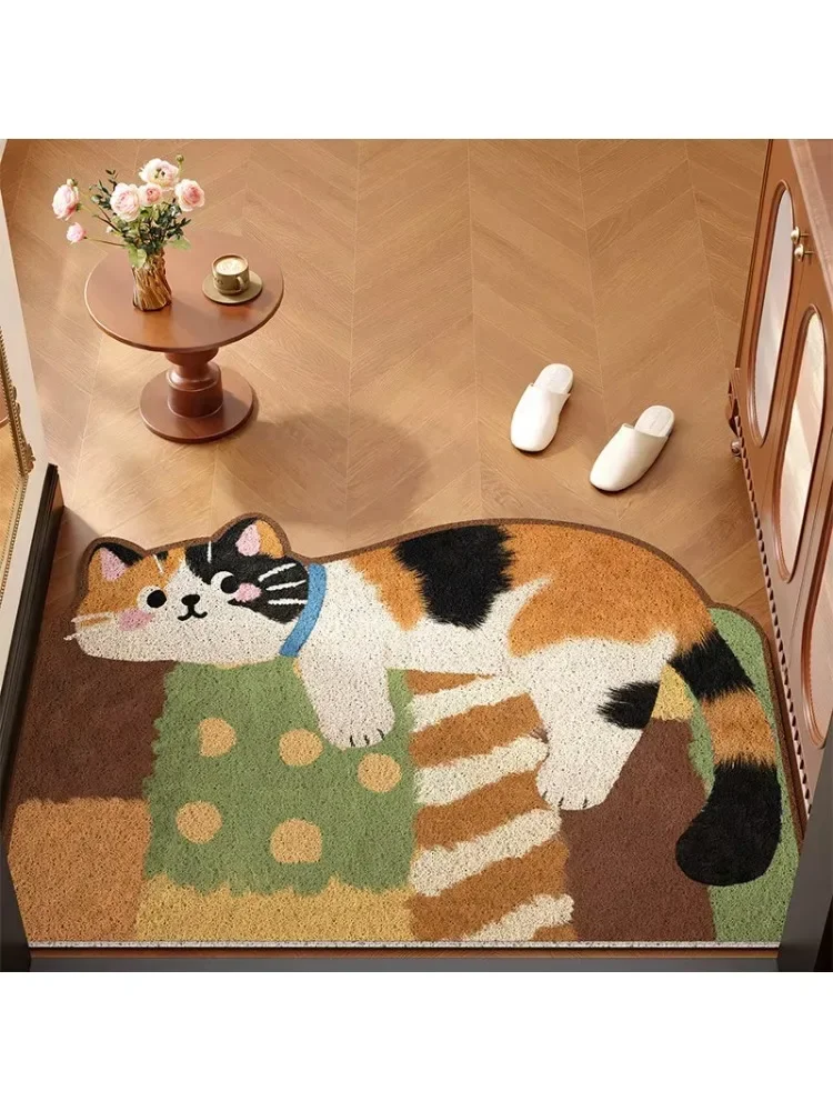 Cartoon dopamine door mat, dirt-resistant and easy to take care of, can be freely cut diatom mud door mat