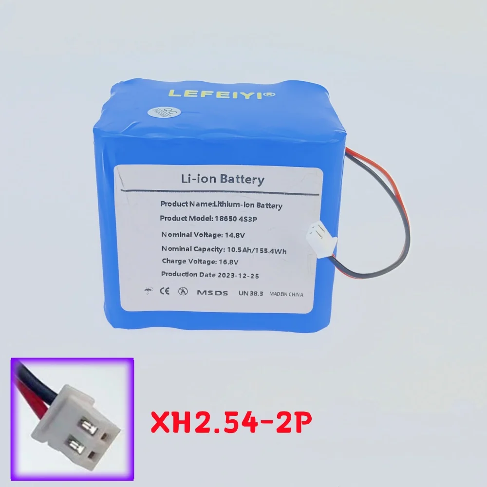 4S3P 14.8 فولت 10.5Ah بطارية ليثيوم أيون 18650 قابلة للشحن لليلة مصباح الصيد سخان مصباح التعدين مكبر للصوت الخ