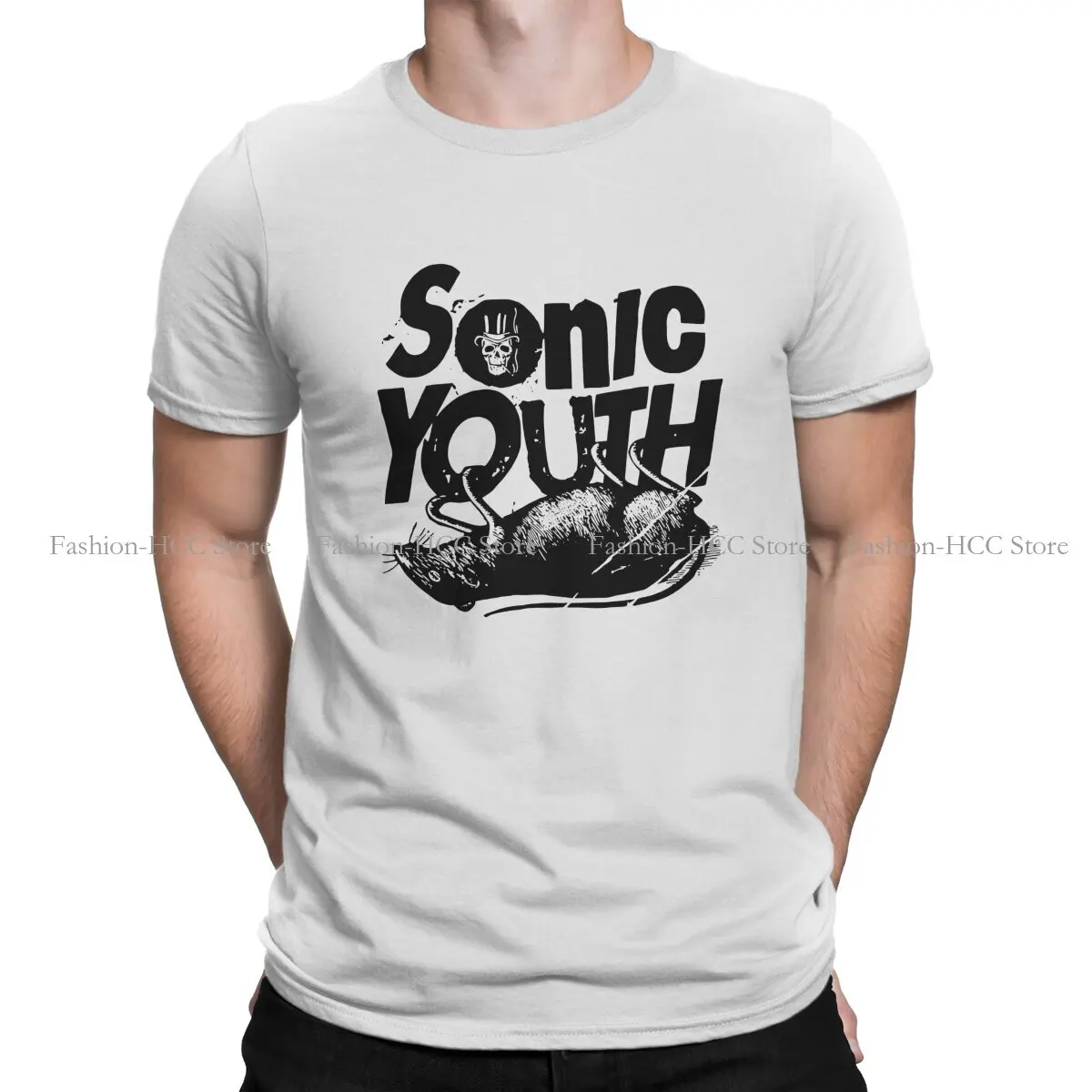 Sonic Youth Polyester TShirts Large Print Men's T Shirt Hipster Clothing