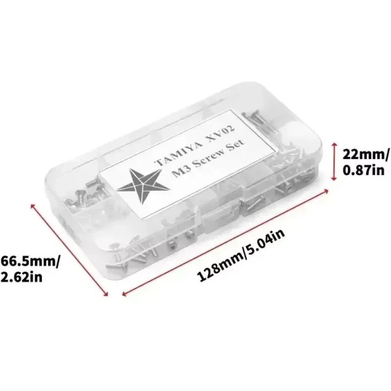 Edelstahl M3 Innensechskantschraube Flachrundkopf für TAMIYA XV-02 1/10 RC Auto