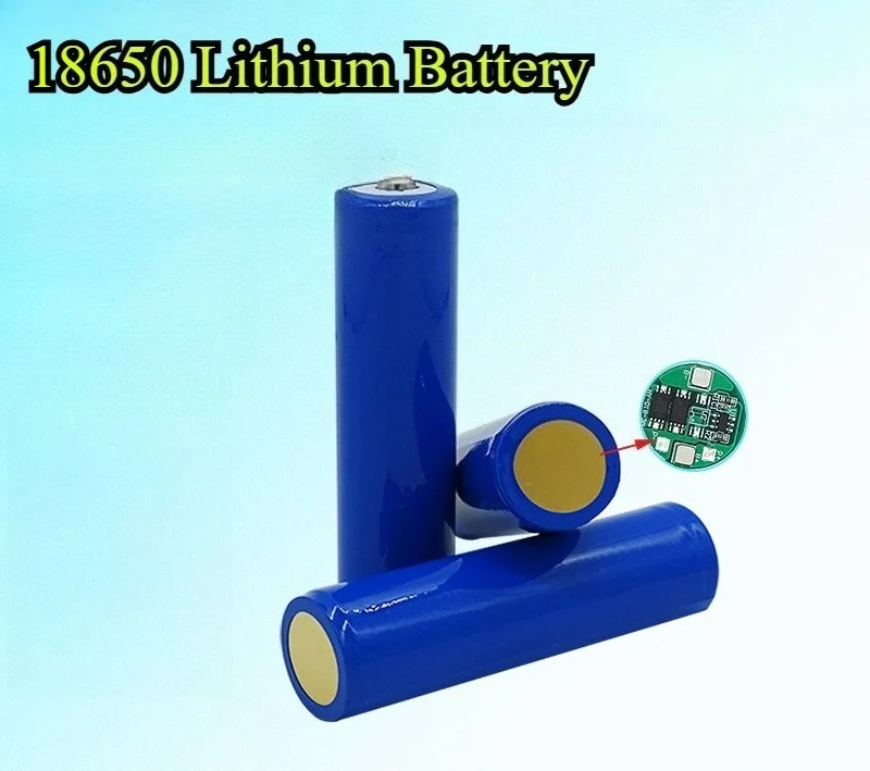 Batería de litio 18650 de 3000mAh, 3,7 V, parte superior plana, recargable, de alta potencia, adecuada para herramientas de medición de faros/micrófonos de juguete