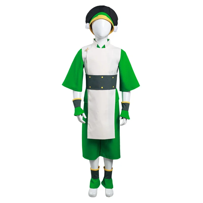 Costume Cosplay Avatar Aang pour enfants, le dernier maître de l'air, Toph Katara, tenue pour garçons et filles, déguisement imbibé, Halloween, fête de carnaval