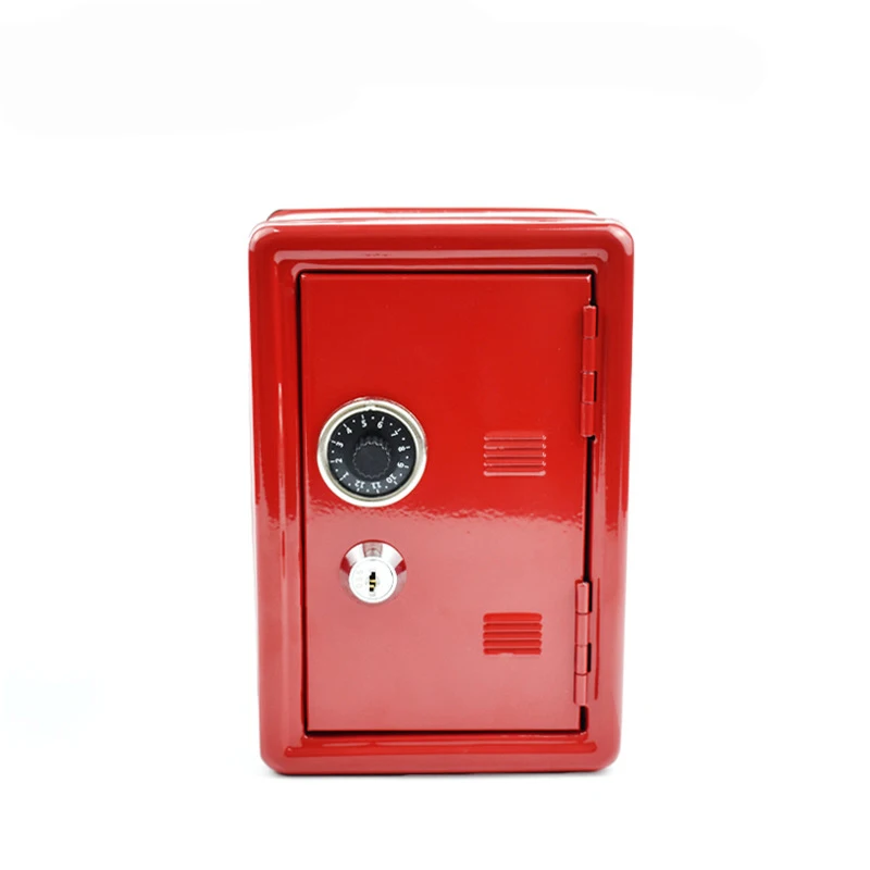 Mini Metal Safe Household Box Creative Piggy Bank Key Safe Password Digital Coins Cash Deposit Children Security Saving Safe Box