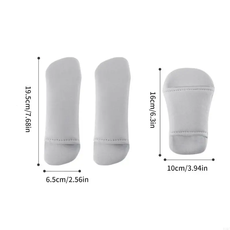 F3KC 3Pcs Car Shoulder Pads And Crotch Protector Set For Strollers Baby Safety Cushion Accessories