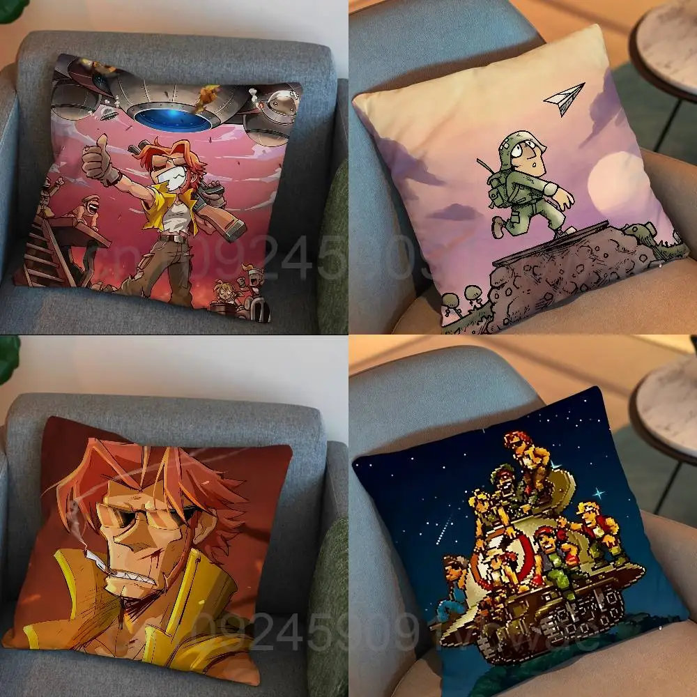 

Pixel game Marco Rossi Metal Slug Pillow Case Sofa Living Room Bedroom Headboard Backrest Cushion Square Cushion Nap Time