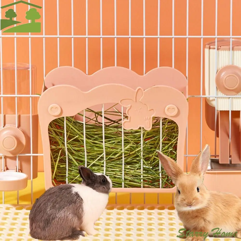 

Hanging Rabbit Hay Feeder Large Capacity Anti-tipping Rabbit Grass Rack Feeder Plastic Fixed Guinea Pig Hay Feeder Ferret