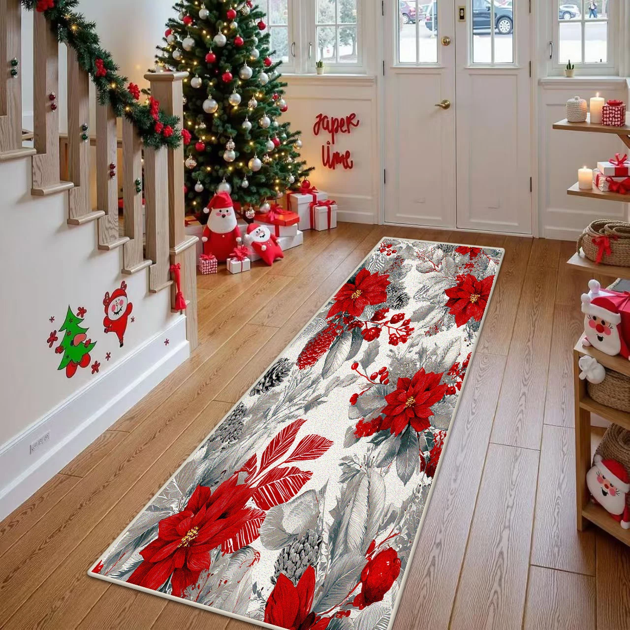 

Nordic Christmas Living Room Decorative Hall Carpet Hall Runner Home Bedroom Bedside Entryway Rugs Customizable Floor Mat Lobby