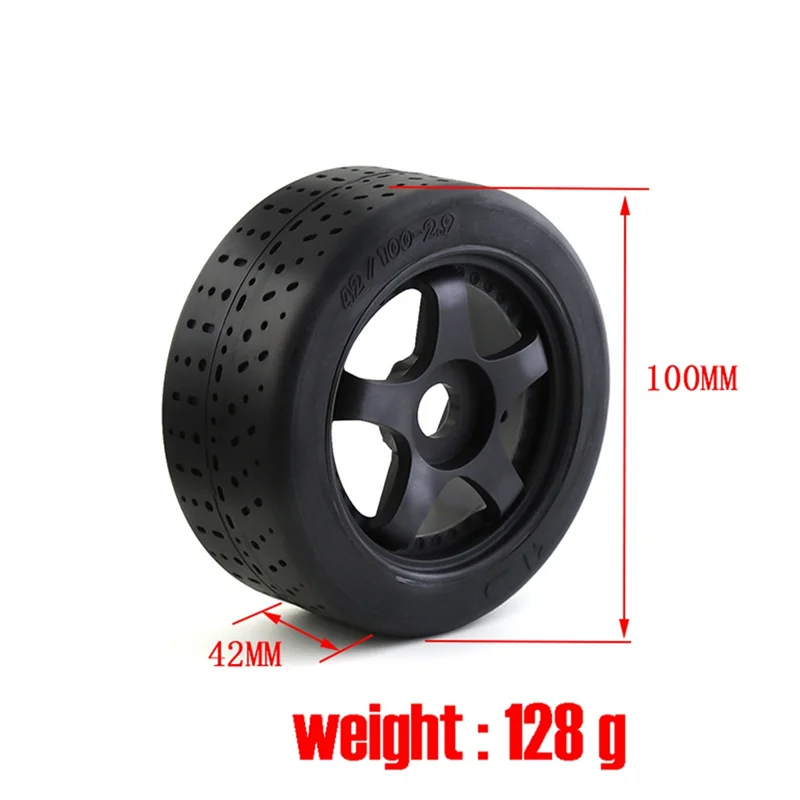 4Pcs 5-Spoke 100X42mm Tire Tyre 17mm Wheel Hex for Arrma 1/7 Infraction Felony Limitless RC Car Upgrade Parts