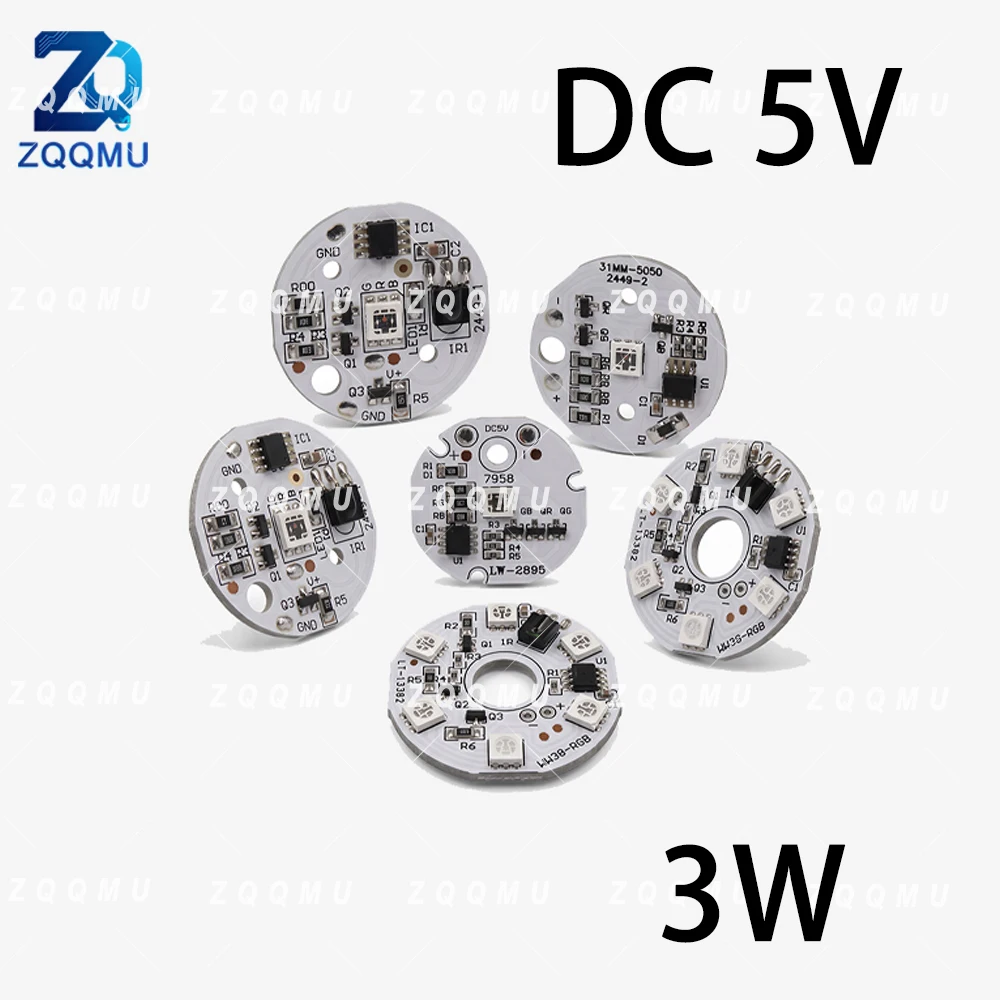 5V 3W RGB Gradient LED Light Panel 24-Key Wireless IR Remote Control Colorful Atmosphere Lighting for Party Holiday Decoration