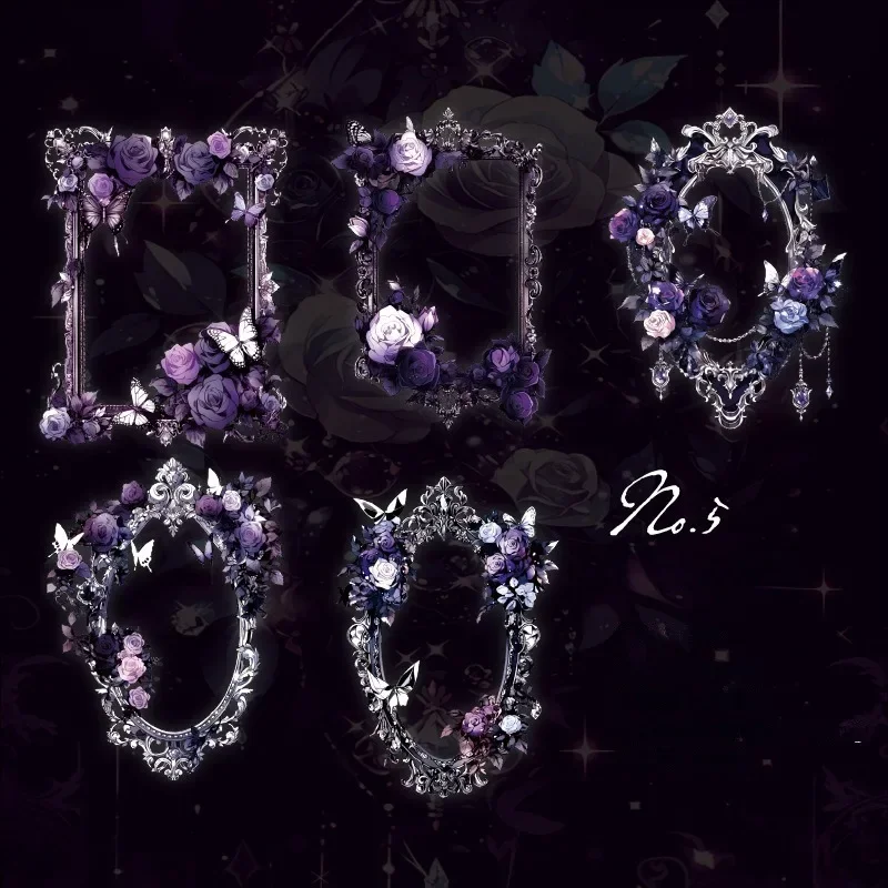 10 قطعة بطاقة الكولاج جوفاء حديقة الورد المواد الديكور قاعدة الكتابة ملصق أجهزة الكمبيوتر المحمولة كتيب سجل القصاصات قطع 105*171 مللي متر