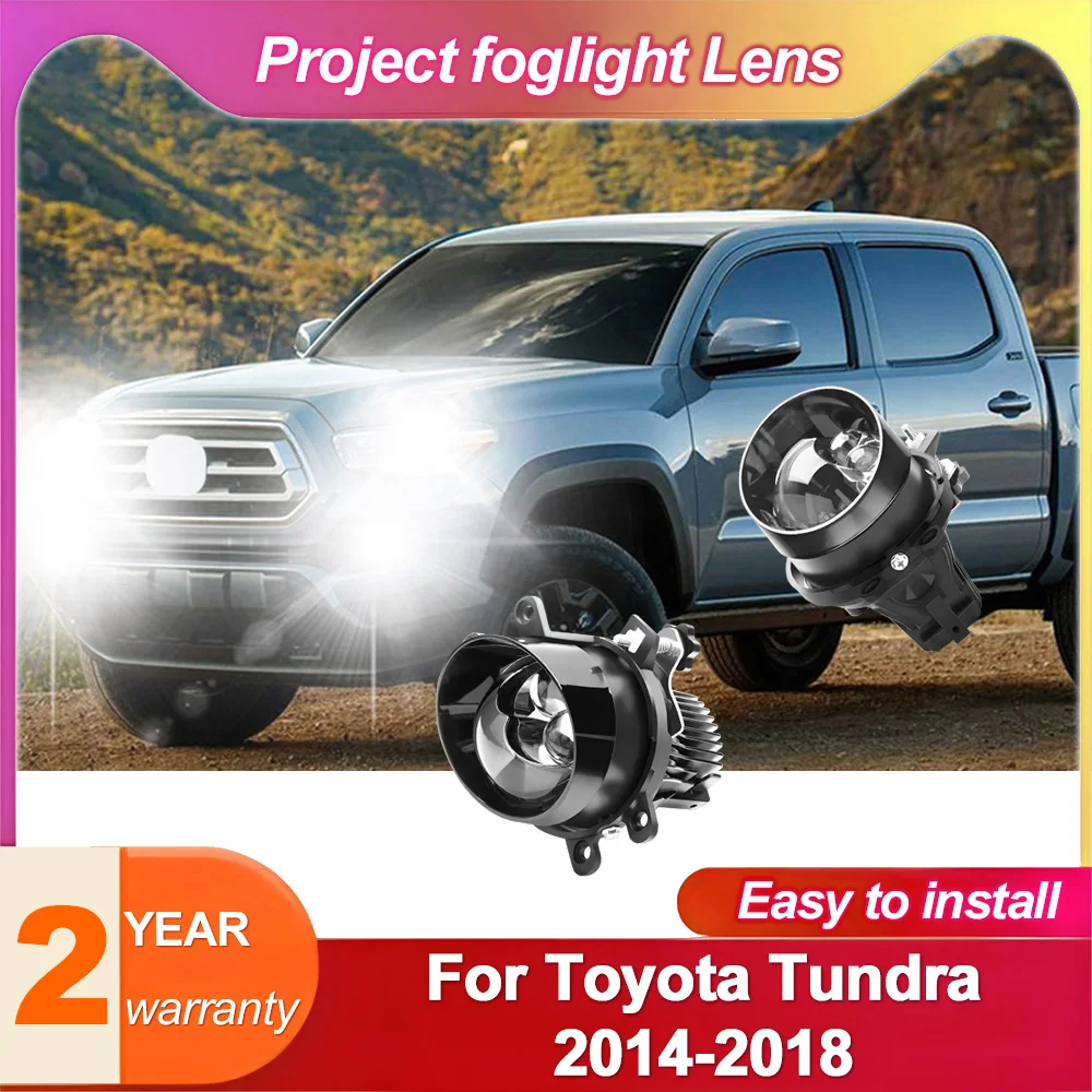 

3.0inch LED Fog Light Projector Lens High Beam Retrofit Kit 6000k White 3000k Amber For Toyota Tundra 2014 2015 2016 2017 2018