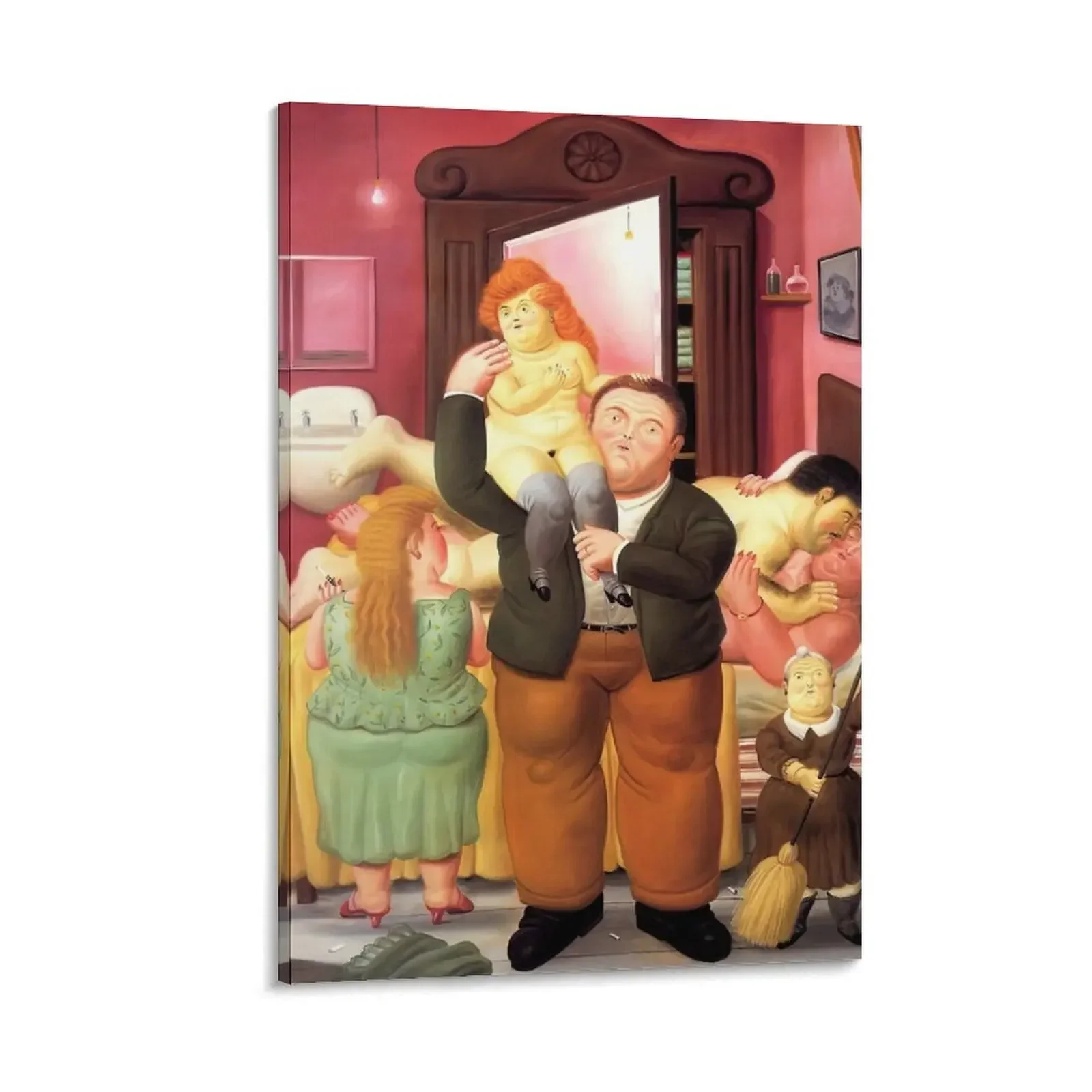 

House Family Botero Canvas Painting home decorations painting decorative pictures for living room