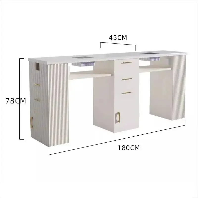 Professional Nail Table Drawers Display Luxury Manicurist Tables Equipment Design Mesa De Manicure Salon Home Furnishings