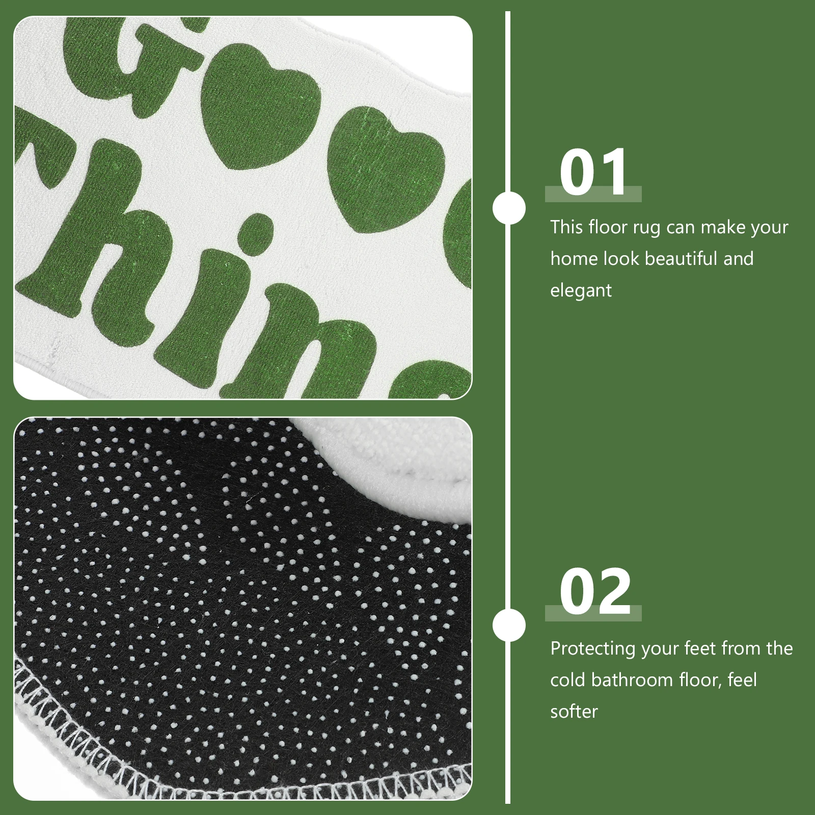 

Non-slip Carpet Quick-drying Bathroom Mat Shower Absorb Water Cartoon Style Floor Cute Rugs for Imitation Cashmere Decor