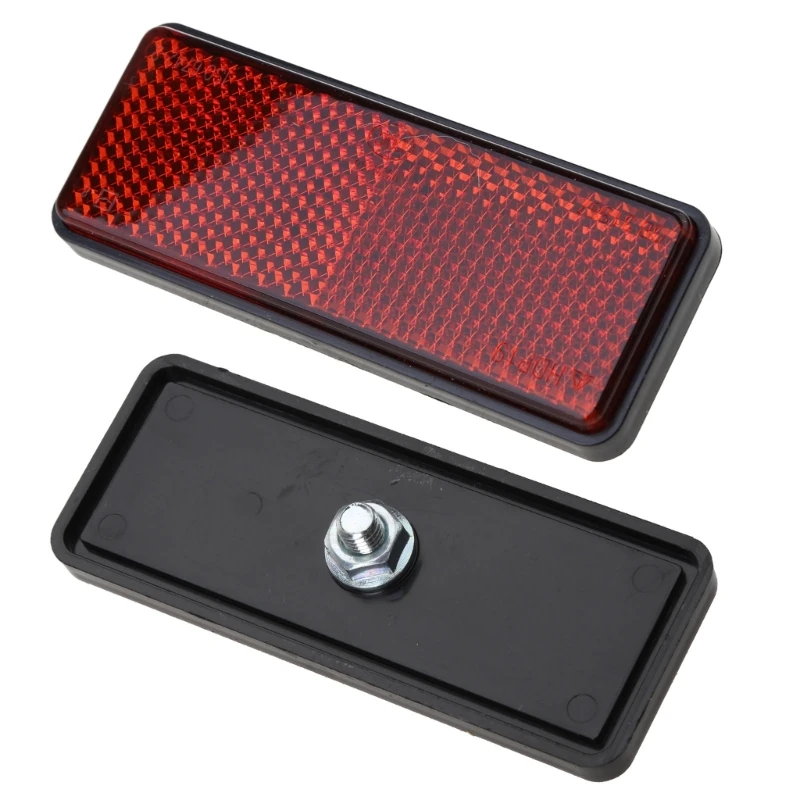 Motorcycle Scooter Quad Rectangle Reflective Plate Warning Reflector for Yamaha