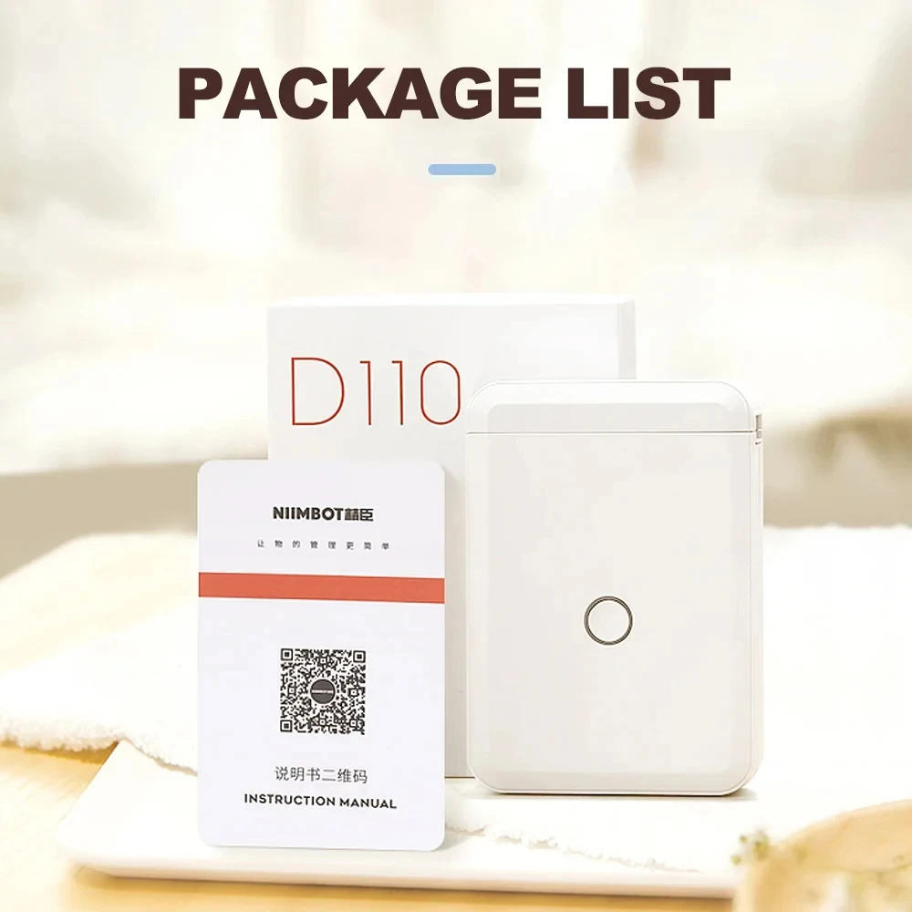 Niimbot D110 Portable Mini Printer Thermal Adhesive Sticker Label Maker Printer For Stickers Labeller Labeling Machine