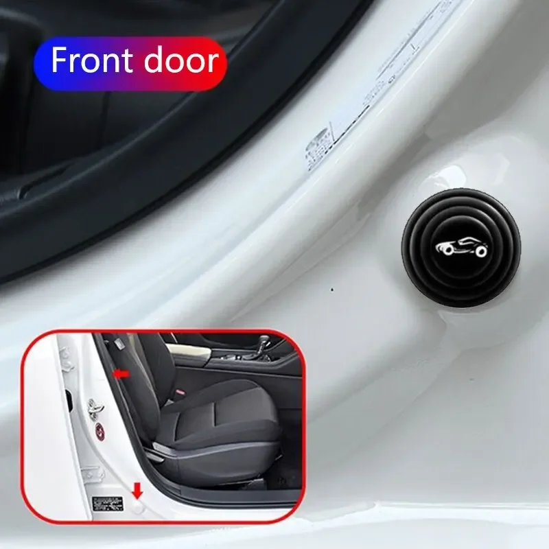 10pcs Car Door Silicone Anti Shock Pad Universal Trunk Sound Insulation Thickening Cushion Stickers Anti Car Door Protector