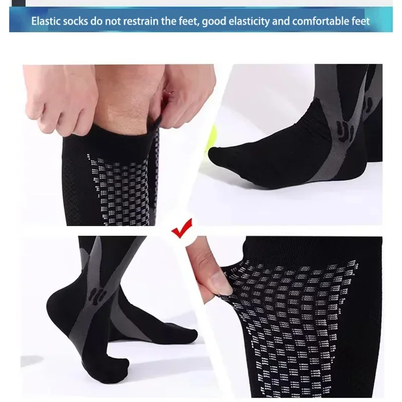 3/5/6/7/8 Pairs Lot Pack Women Men Compression Socks Stockings Elastic Sports Beautiful Leg Running Nurse Climbing Cycling Socks