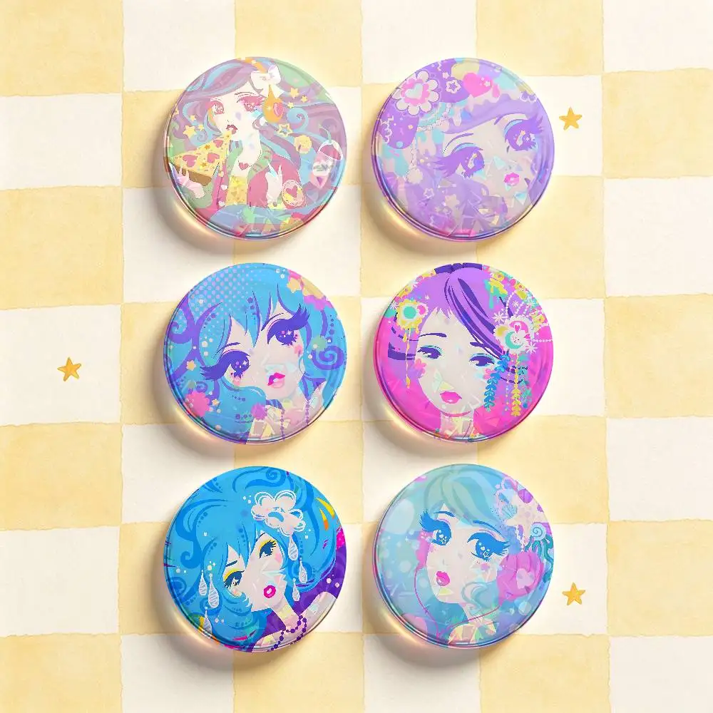 Miss K-KikaLiz Lorini Badges 25 32 44 58 75 mm Round Customizable Wholesale Fan goods Self-made fan freebies
