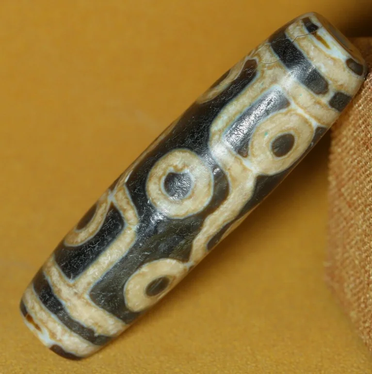 Himalayan Ancient Tibetan DZI Beads Old Agate 9 Eye Totem Amulet Pendant #0879