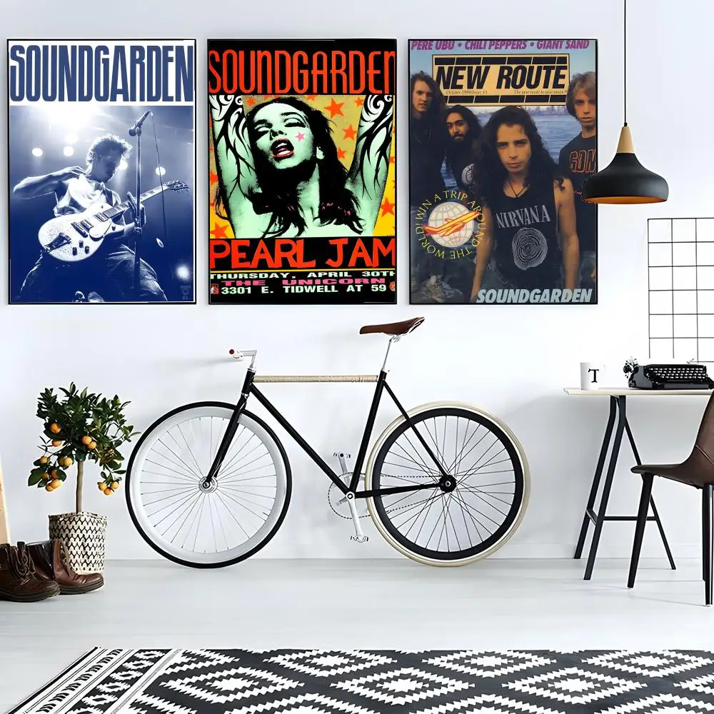 Band S-Soundgarden Poster Canvas Wall Art Print Poster Decorative Mural Home Decor Gift Unframed view 6
