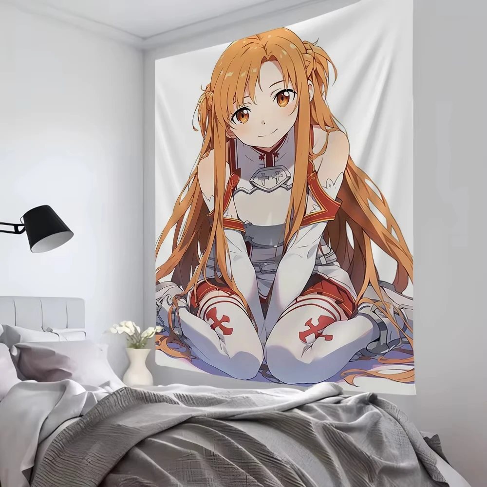 

Yuuki Asuna Anime Sword Art Online Tapestry Room Decor Wall Cloth Party Hanging Background Room Decor Baby Room