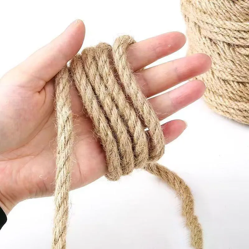Natural Sisal Rope Twine Desk Legs Binding Rope Cat Climbing Frame For Cat Sharpen Claw Replacement Rope DIY Scratching Post Toy