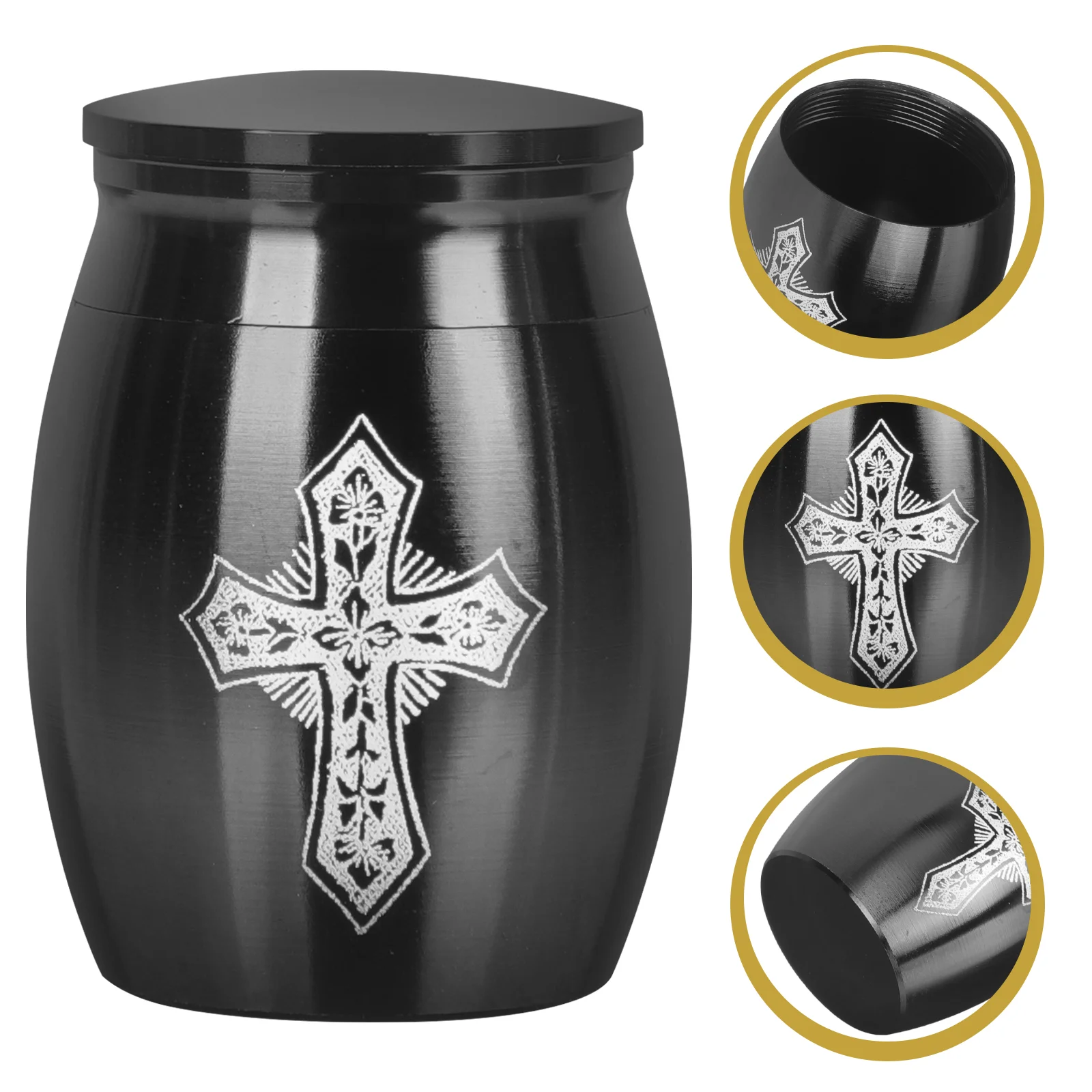 Tiny Containers Memorial Jewelry Cross Urn Burial for Ashes Pet Man Urns Human Adult Decor