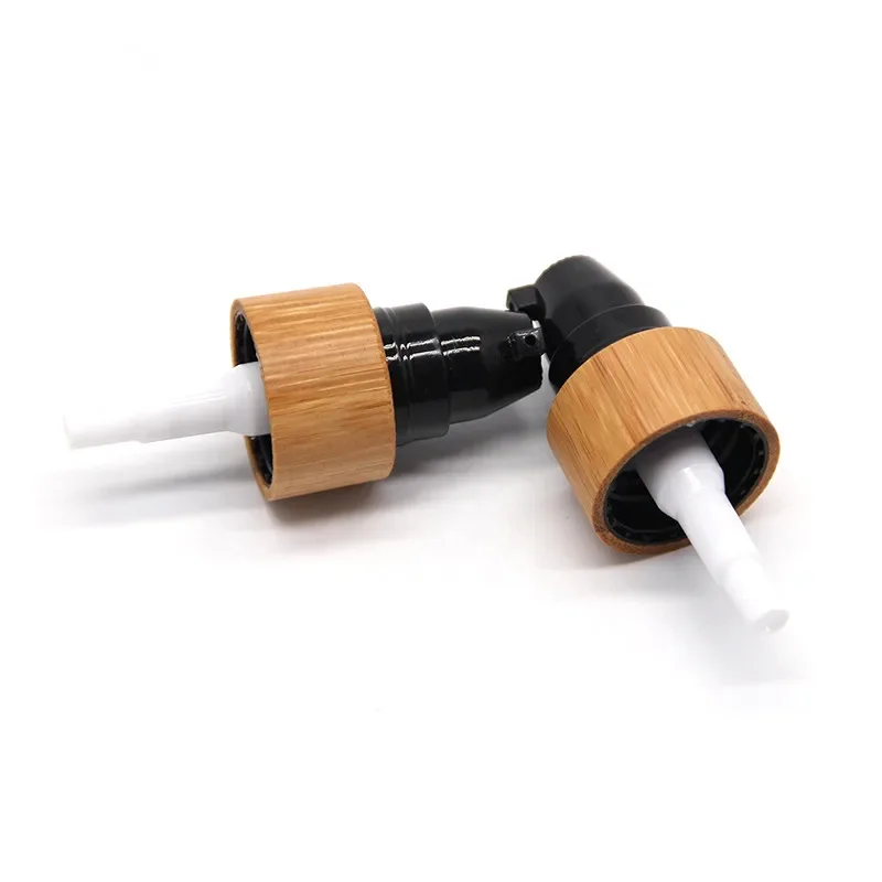 Emulsion Lids Wooden Soap Dispenser For Universal Glass Plastic Bottles PET Plastic Bottle Spray Wooden Bamboo Pump Glass Bottle