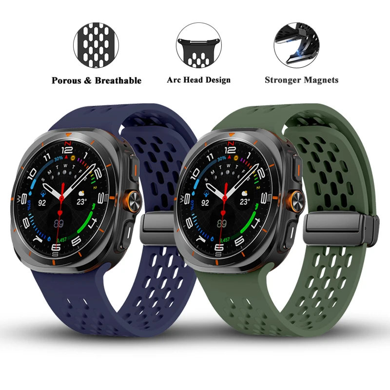 

Mesh Strap for Samsung Galaxy Watch Ultra Breathable Magnetic Clasp Strap Wristband Bracelet for Galaxy Watch Ultra 47mm Strap