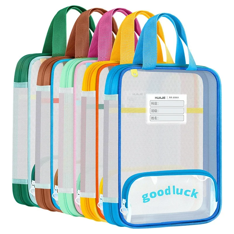 3-lagige Aufbewahrungstasche mit großer Öffnung | Farbenfrohe Tragbare Nachhilfetasche, Schreibwaren-Organizer, EVA-Material, Zeitgenössischer Stil. – Detail 3