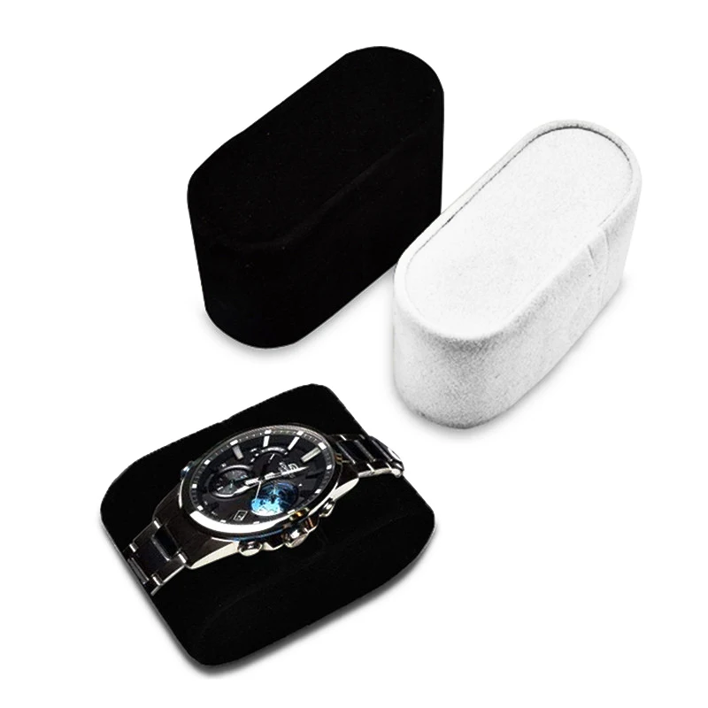Wholesale Durable Portable Watch Pillows Display for Wristwatch Bracelet Display Pad Storage Box Stand Cushion Black White