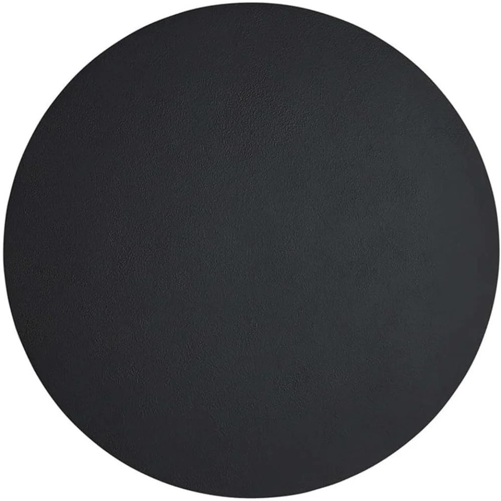 EEI-6760-BLK Caspian Round Concrete Coffee Table, Black