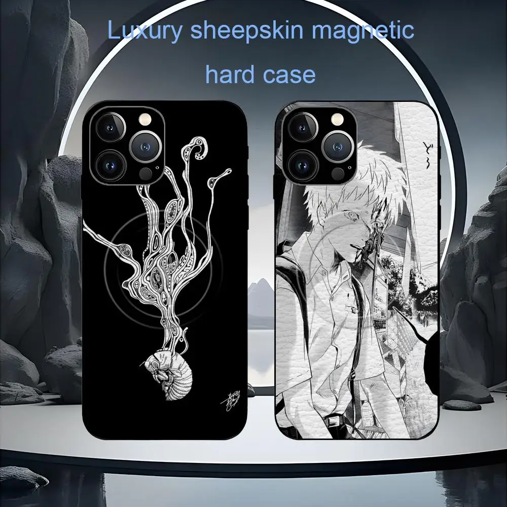 حافظة لهاتف آيفون 17 16 15 14 13 12 11 Plus Pro Max الراقية الفاخرة من جلد الغنم Magsafe #1