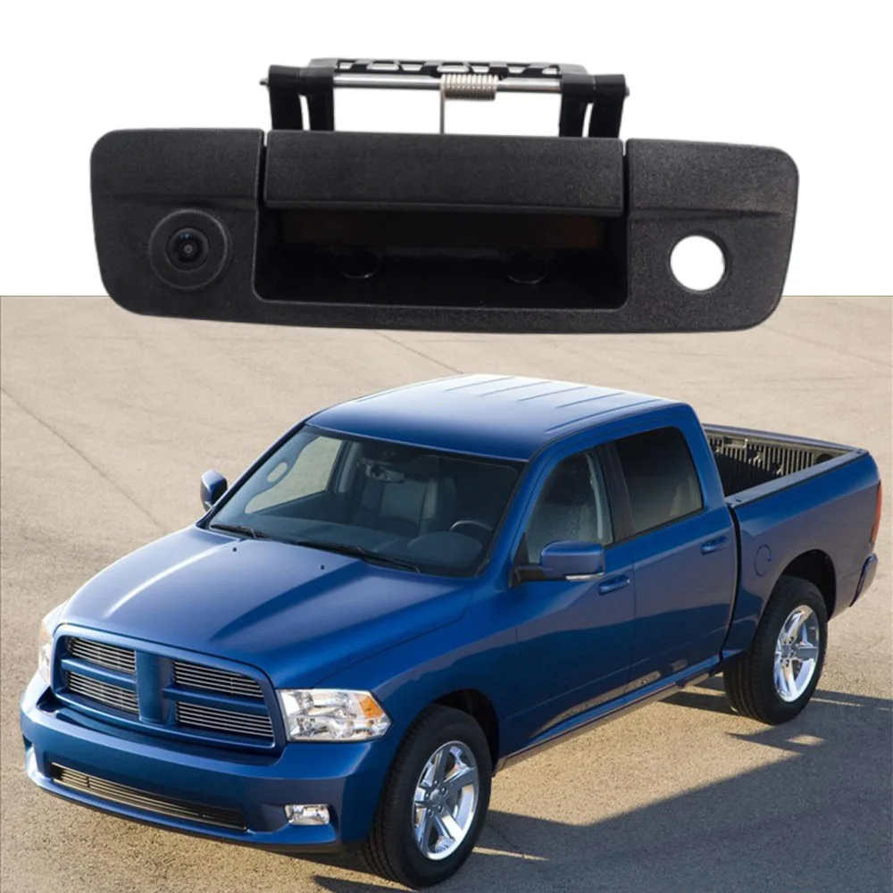 

Car Tailgate Handle Reverse Backup Camera Night Vision IP68 Waterproof 170° Rear View Camera for Dodge Ram 1500 2009-2017