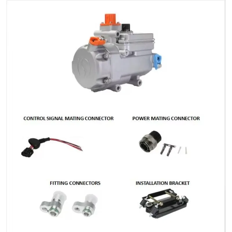 Dc air Conditioner Compressor 24cc Refrigerant R407c 350v for Cars Universal Type Automotive Electric Compressor Upper Plug