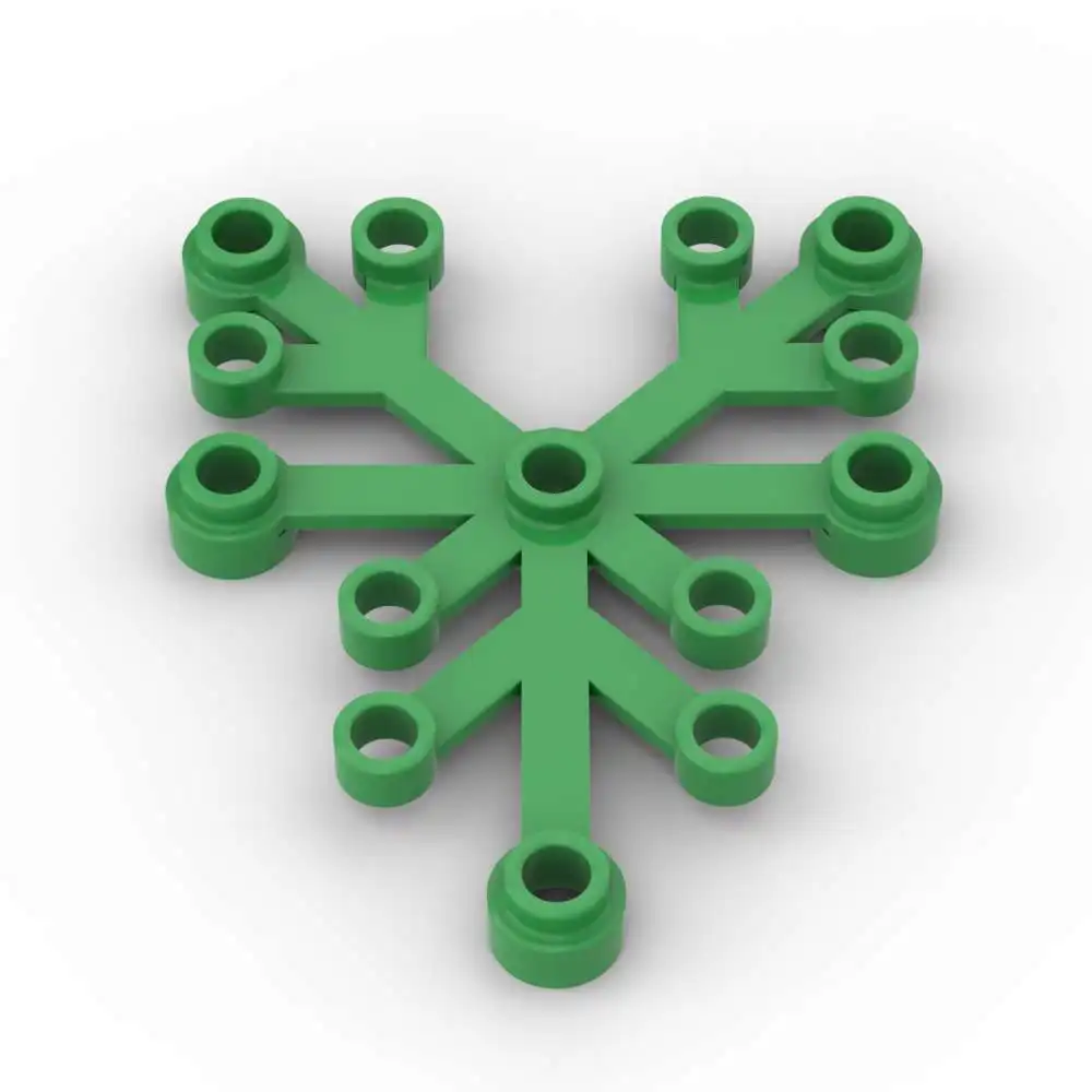 MOC 10PCS Part Bricks 2417 6x5 Plant Leaves Building Blocks Set Botanical Garden Tree Decoration Particle Toys Birthday Kid Gift