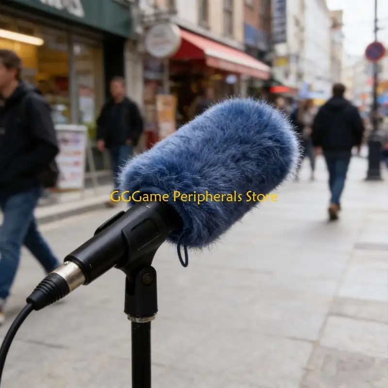 

U55B Rabbit Hair Mic Windscreen Mic Cover For Studio Recording Broadcast And Film Production Universal 12cm Size