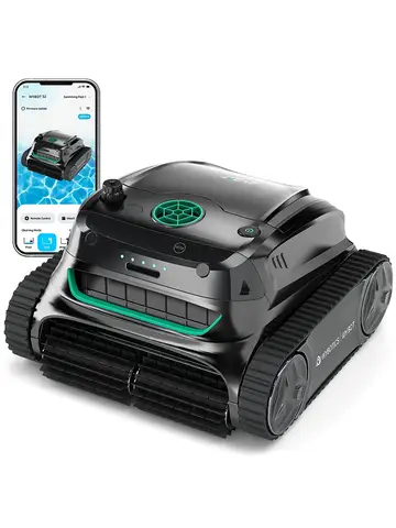 बड़े स्विमिंग पूल के लिए उच्च गुणवत्ता वाला क्लीनर पूल रोबोट कॉर्डलेस S2, दीवार पर चढ़ने वाला, पूल वैक्यूम क्लीनर, ऐप कंट्रोल 10 best sales रोबोट पूल क्लीनर - №7