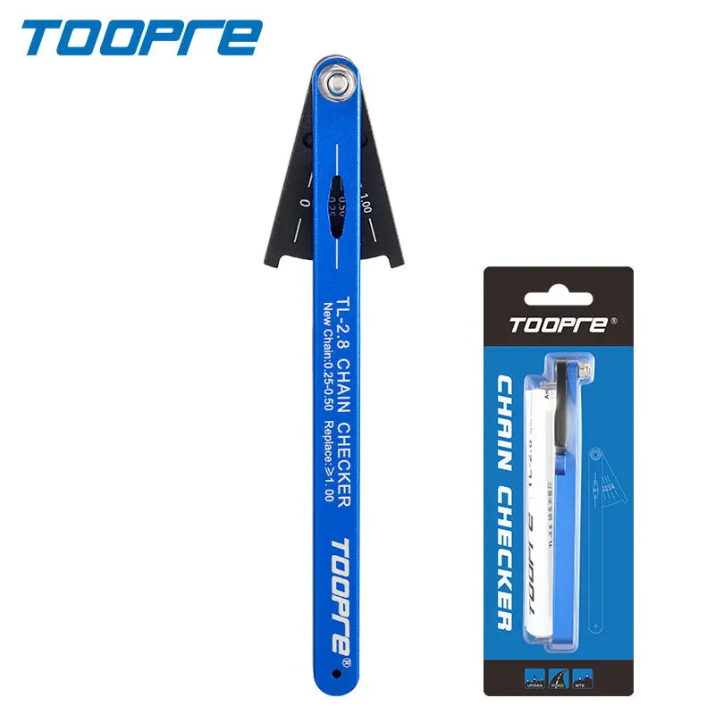 TOOPRE Bicycle Chain Aluminum Alloy Measuring Device Wear Measuring Ruler Mountain Road Bicycle Chain Stretching Detection Tool