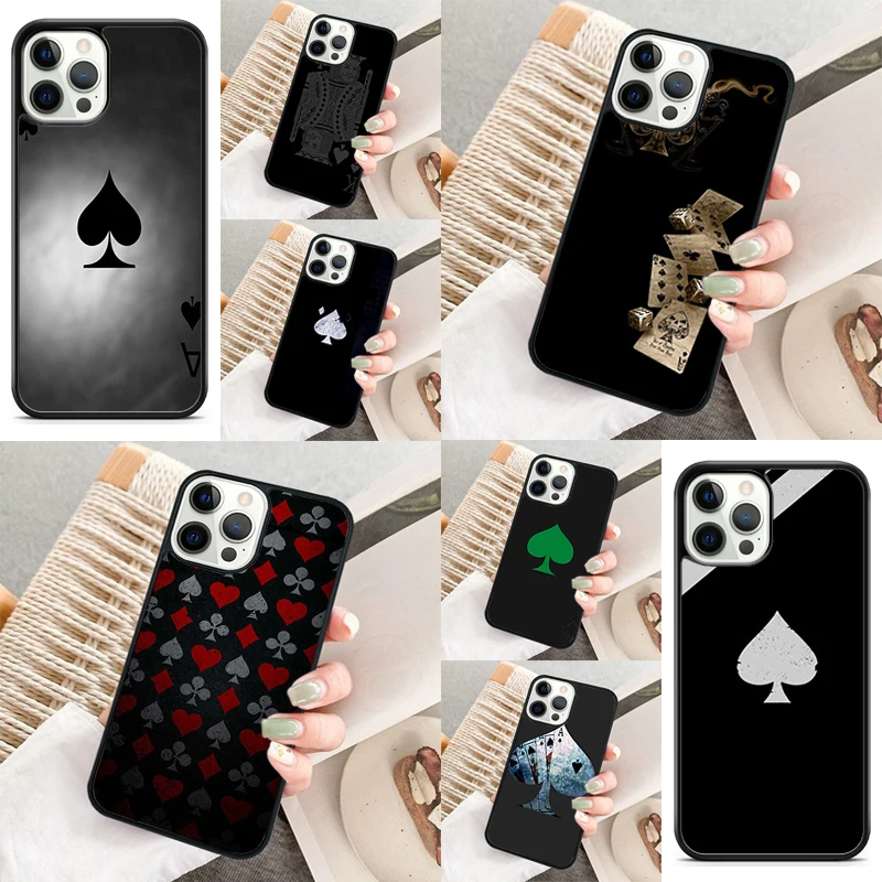 Poker Surreal Aesthetic Art Phone Case For iPhone 16 15 14 11 12 13 mini Pro  XR XS MAX Plus coque Cover Shell