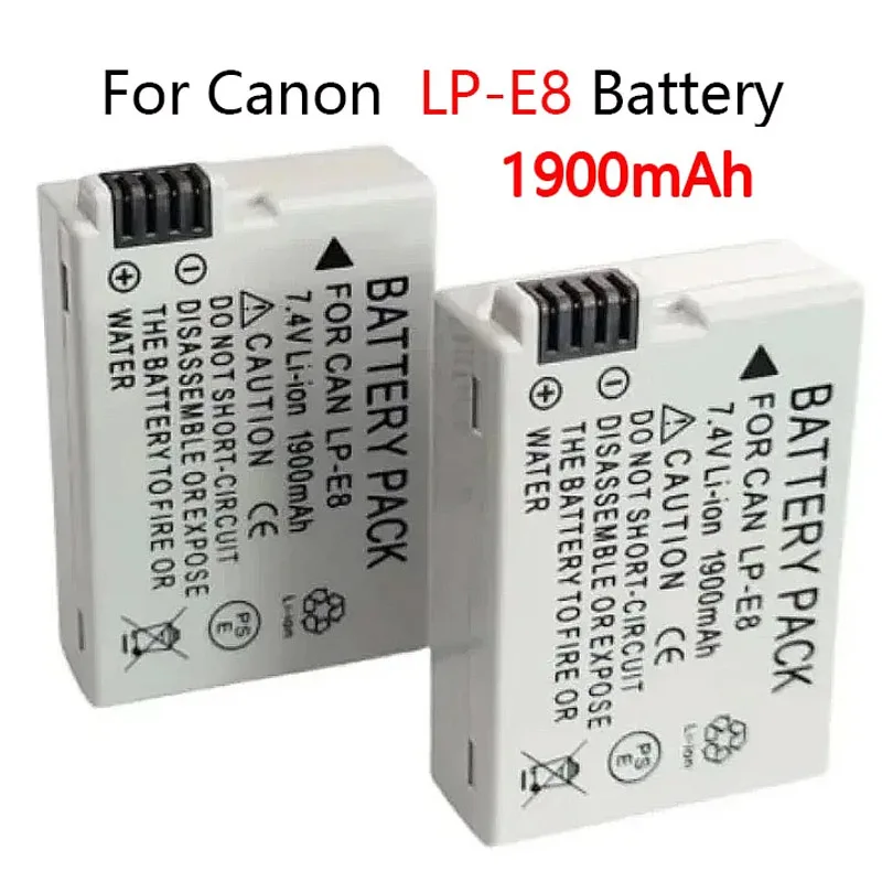 

Rechargeable 1900mAh LP-E8 LPE8 LP E8 Battery For Canon Camera Canon EOS 550D 600D 650D 700D X4 X5 X6i X7i Camera Battery