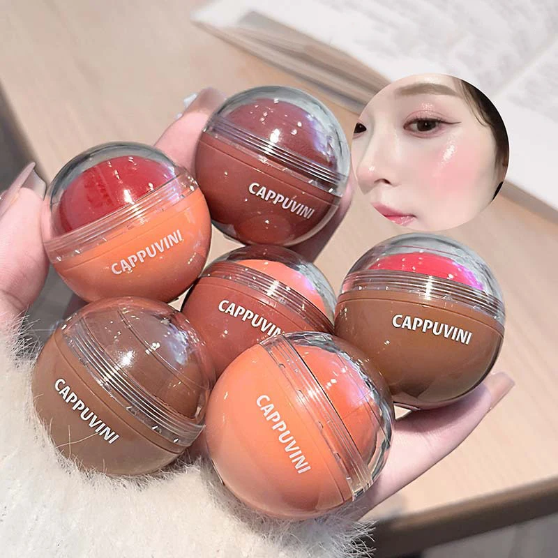 Cappuvini Juice Blush Ball Water Light Fard Schiarente Viso Colore facile Fard multiuso Trucco adatto per labbra e guance